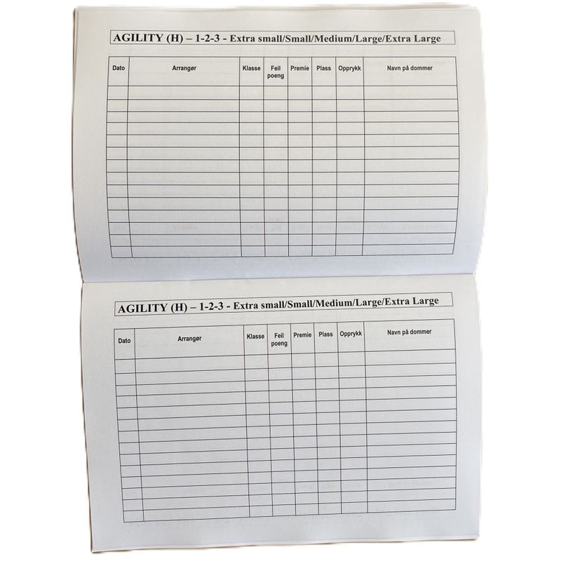 Resultatbok -til eget bruk